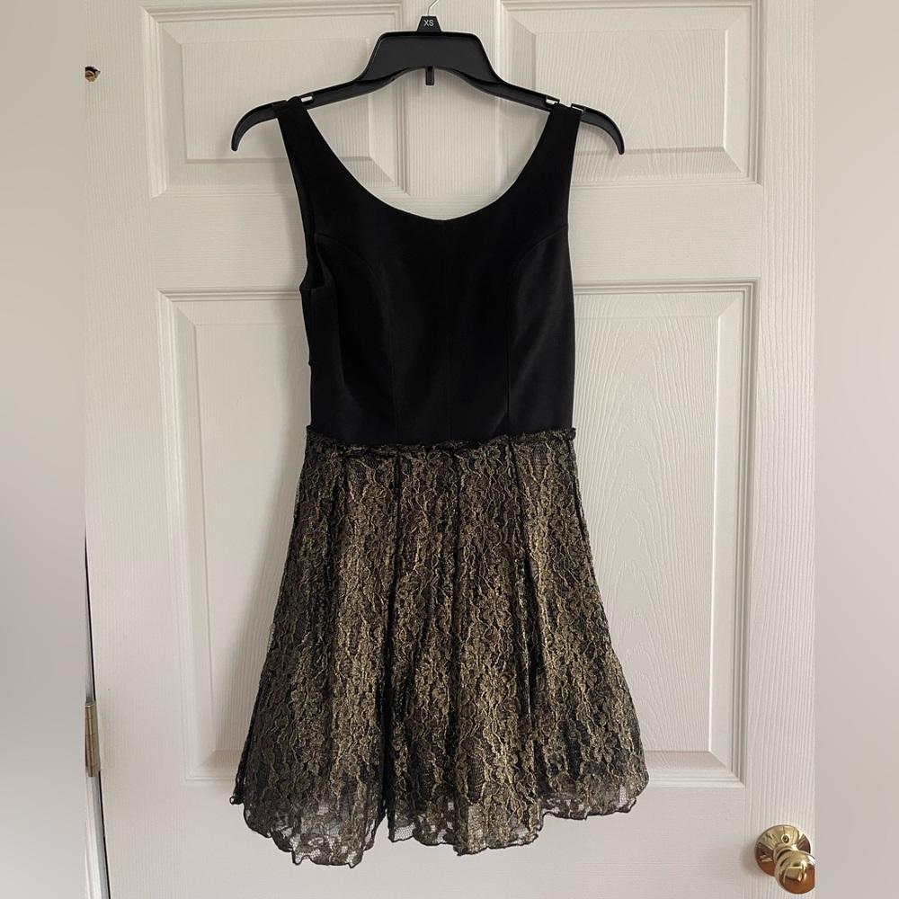 Black and gold dress